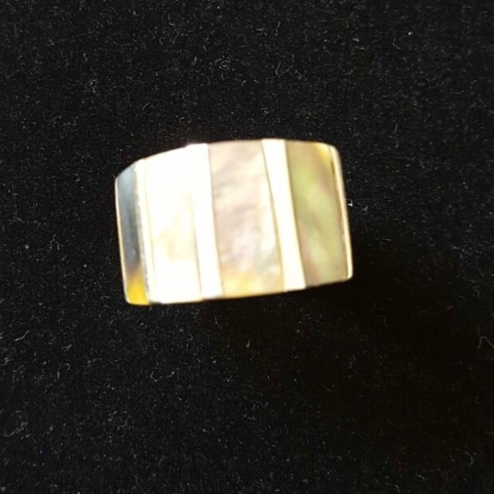 New Solid Peruvian Silver 950 Ring Size 7 - image 2